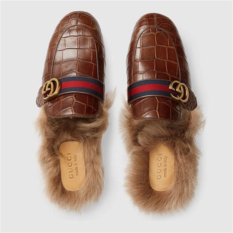 men's gucci house slippers|gucci crocodile slippers.